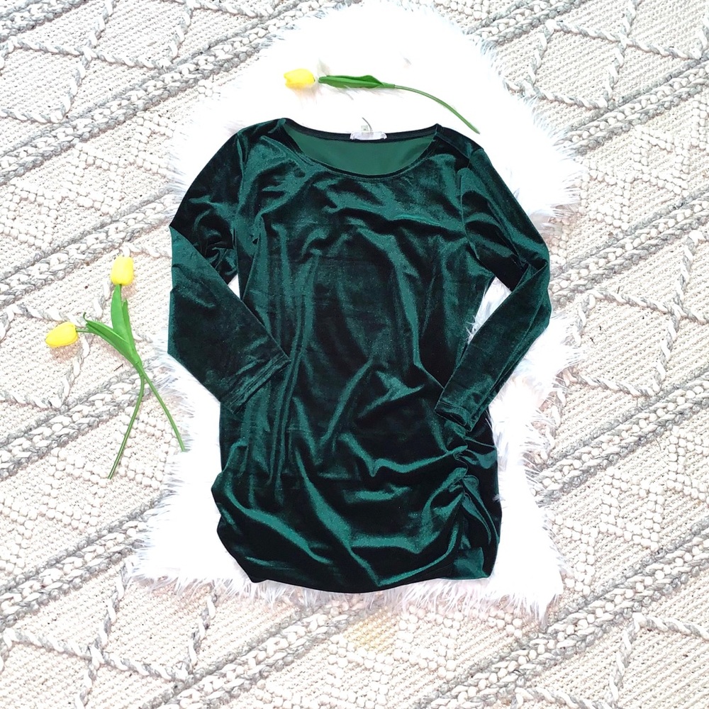 Green Velvet Top